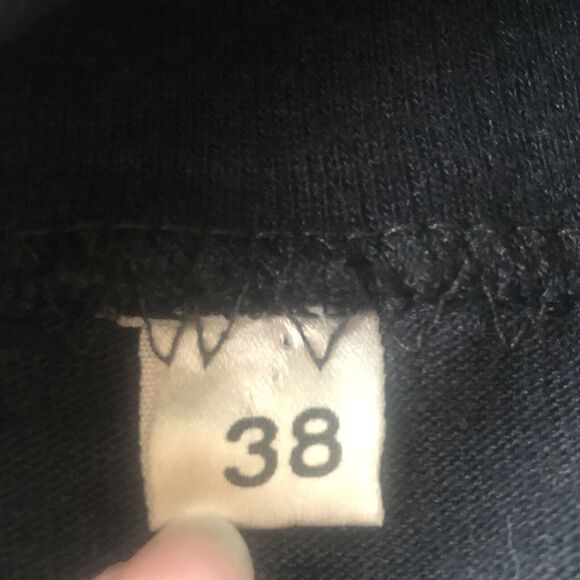 Charcoal Black Turtle Neck Sweater 3/4 Sleeve Size 38 - Picture 4 of 11